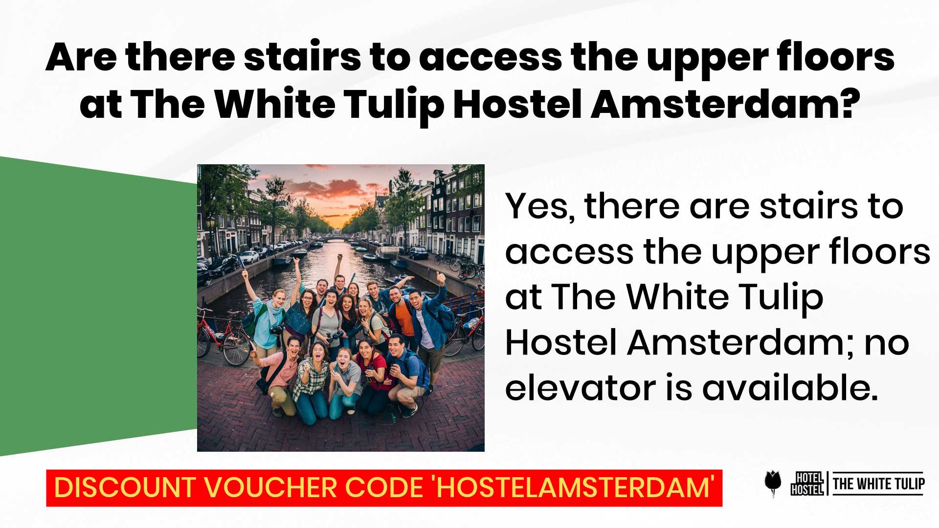 Stair access to upper floors at White Tulip Hostel