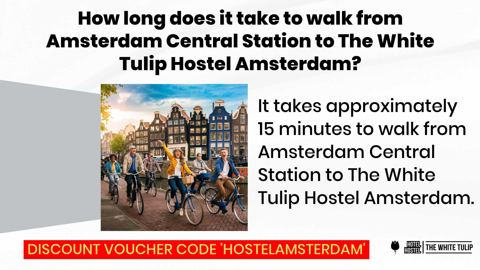 Walk from Amsterdam Central Station to White Tulip